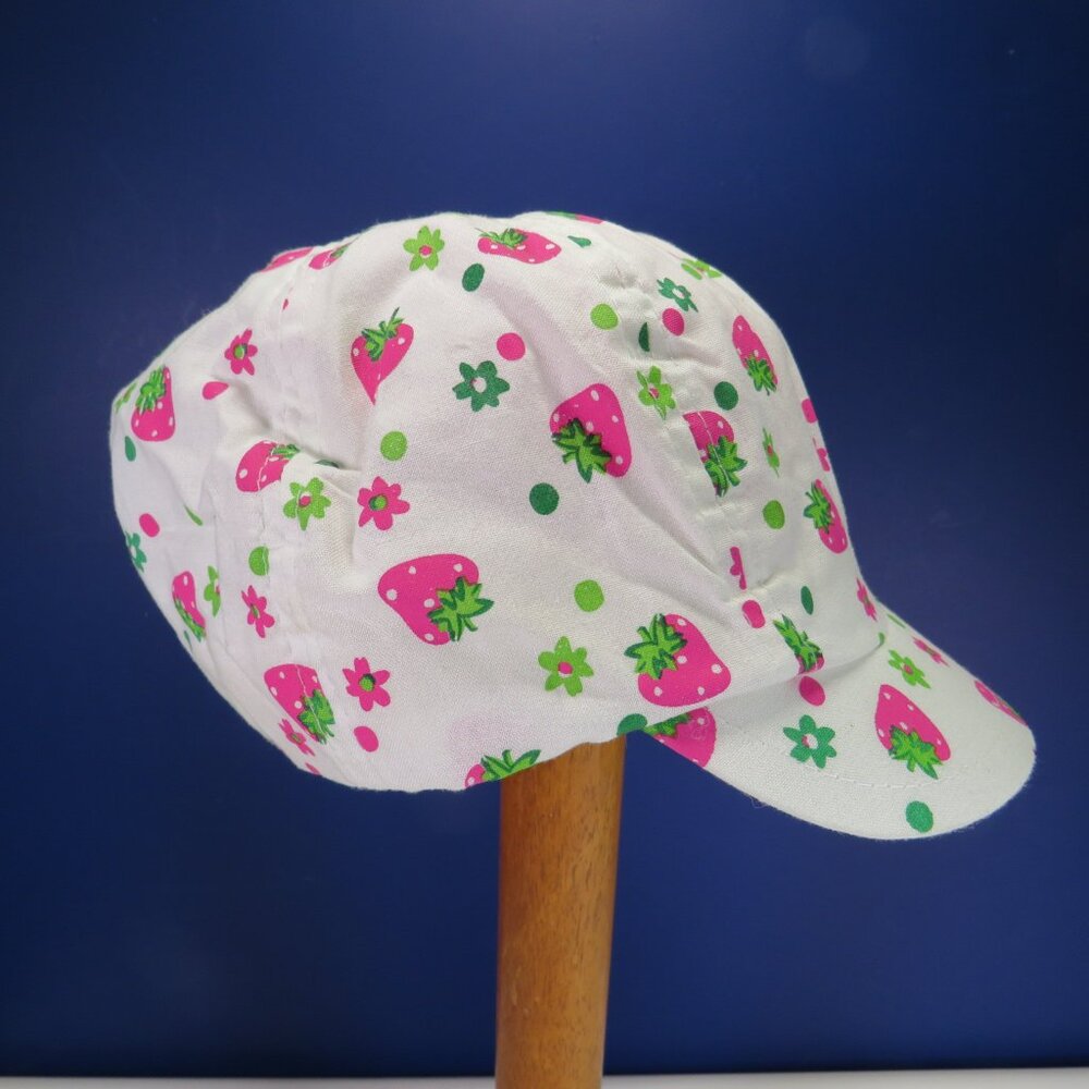 Strawberry Child's Hat Cap 1 1/2" firm brim
